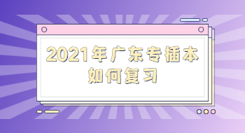 2021年广东专插本如何复习?