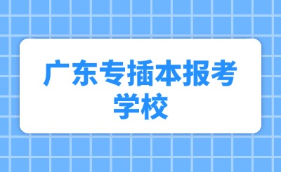 广东专插本报考学校