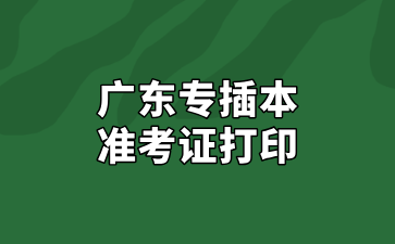 2025年广东专插本准考证打印流程及注意事项